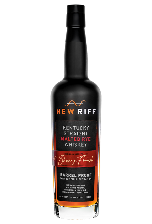 New Riff Kentucky Straight 100% Malted Rye Whiskey Finished in Sherry Casks