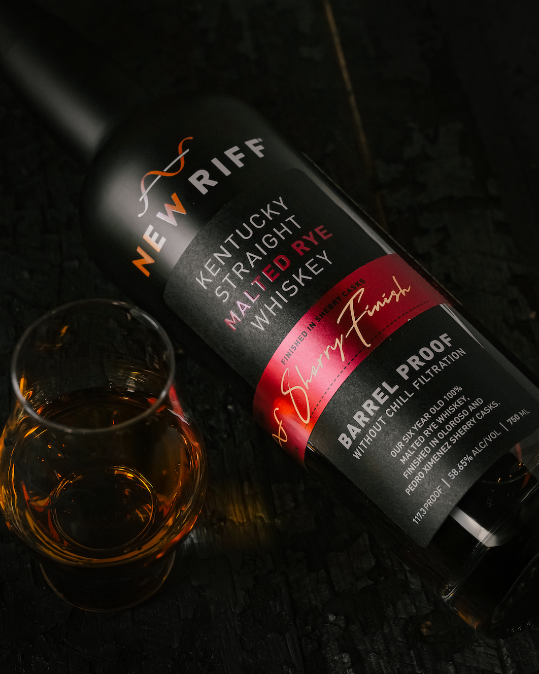 New Riff Kentucky Straight 100% Malted Rye Whiskey Finished in Sherry Casks